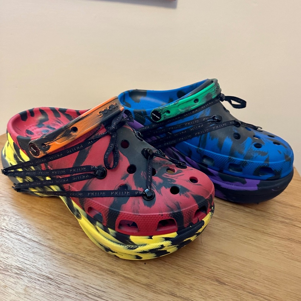 CROCS x Ruby Rose Pride collection platform - Size 11